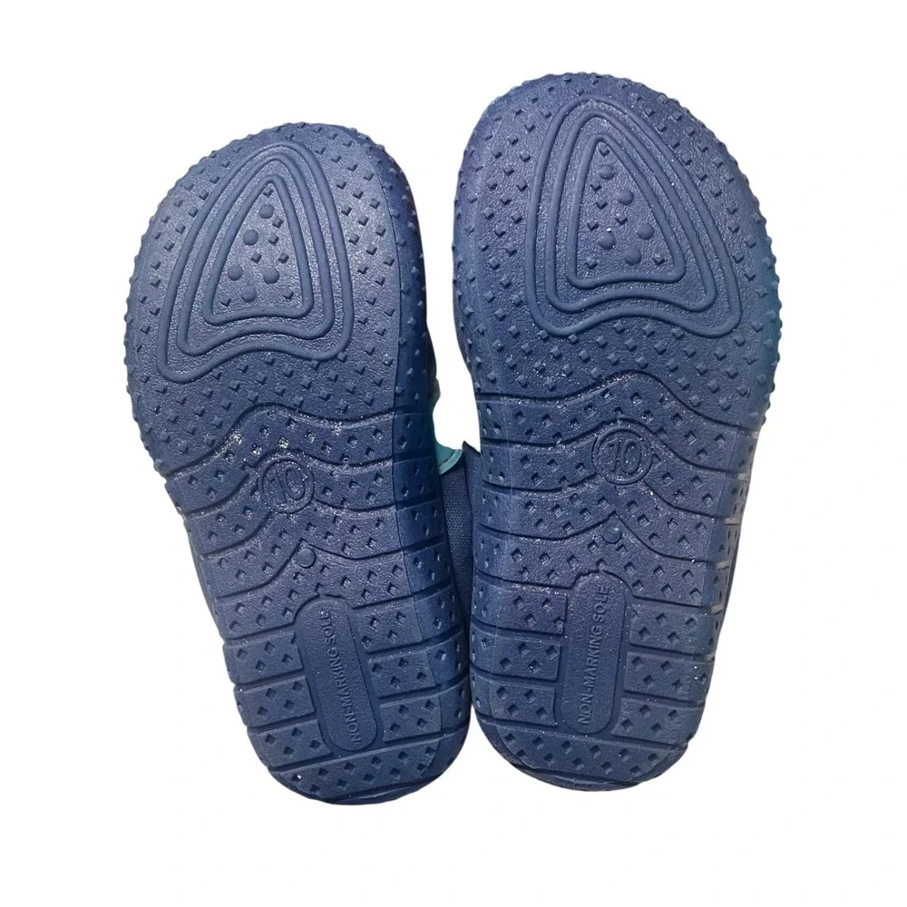 Cat & Jack Toddler Navy Blue Rainbow Strap Water Shoes Size‎ 10 Kids Swim Shoes